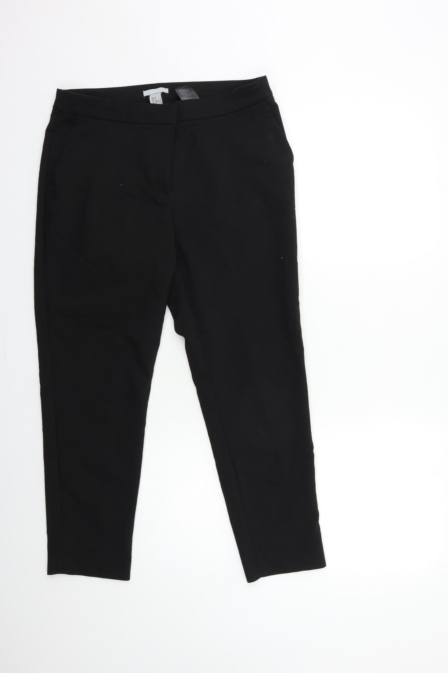 H&M Womens Black   Trousers  Size 12 L25 in