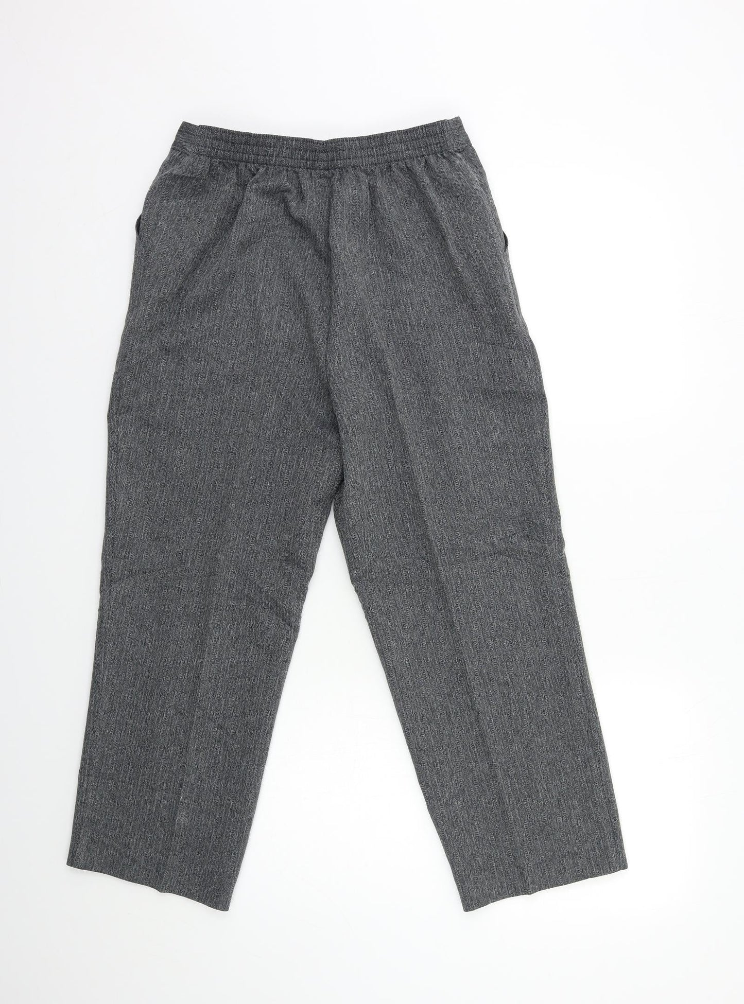 Marks and Spencer Womens Grey   Trousers  Size 10 L23 in