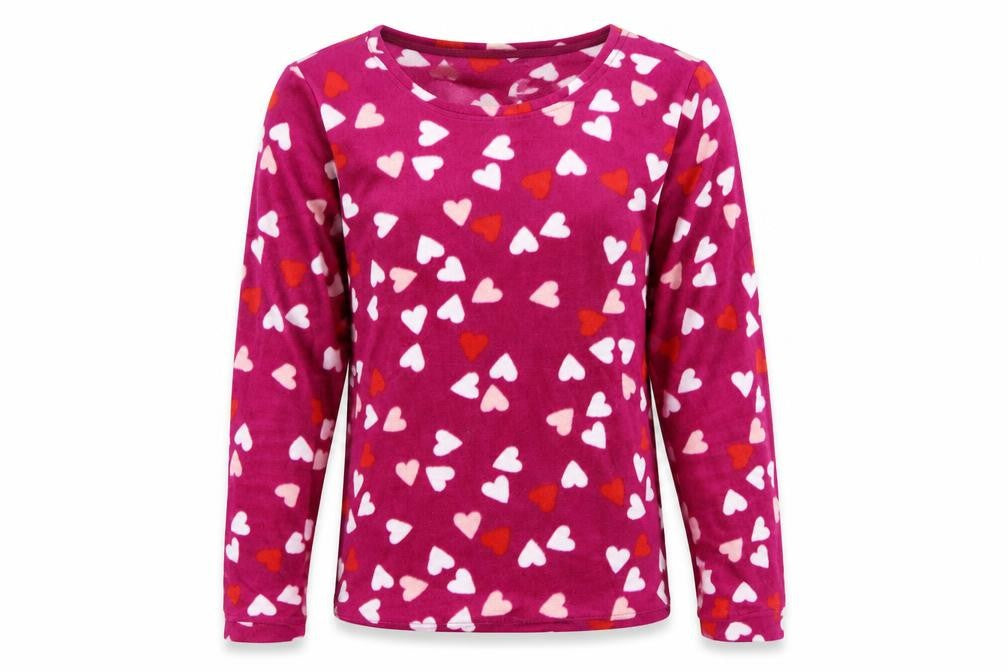 Marks and Spencer Womens Purple Geometric Fleece Top Pyjama Top Size 6