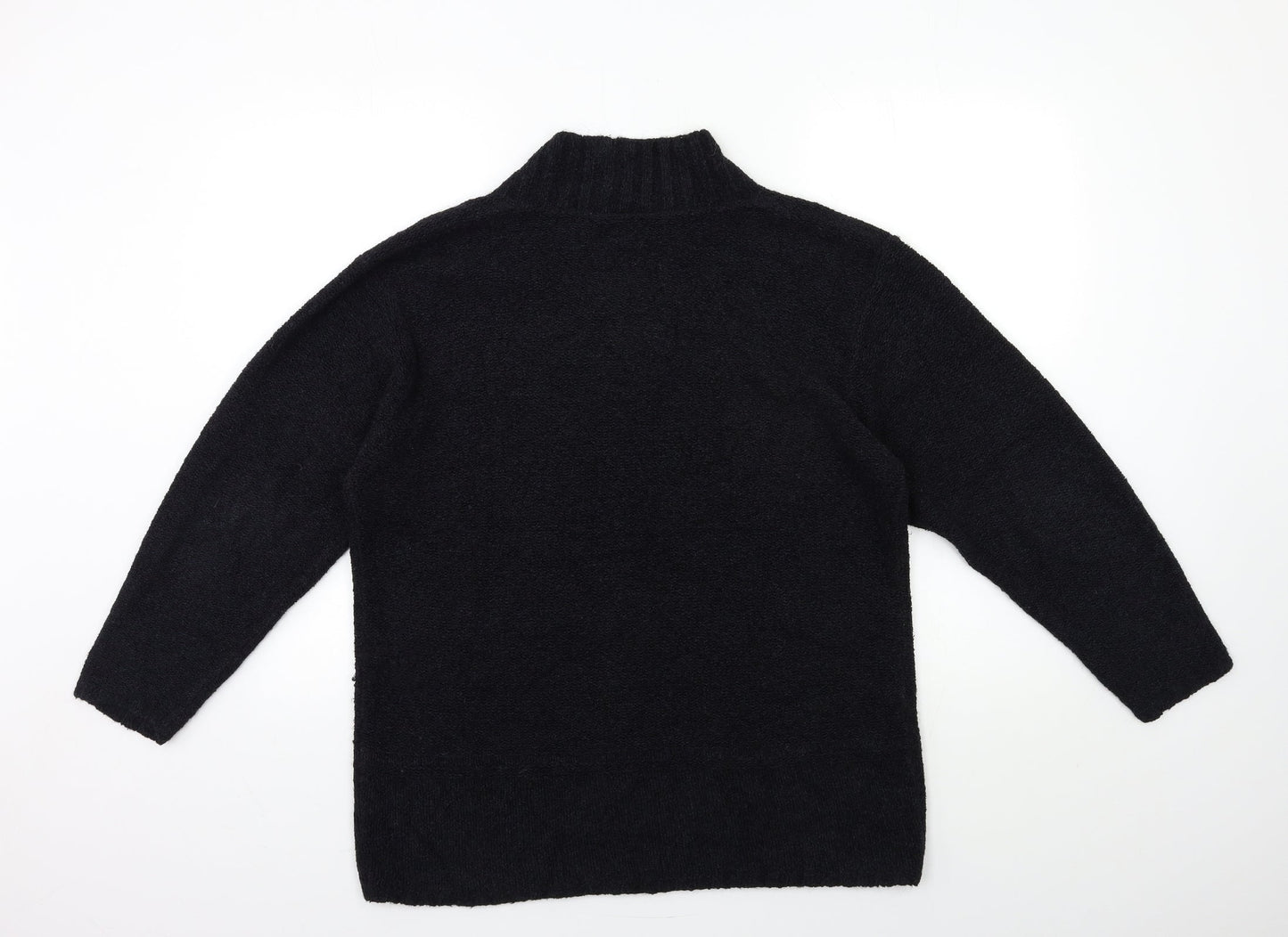 Todays Woman Womens Black  Knit Pullover Jumper Size L