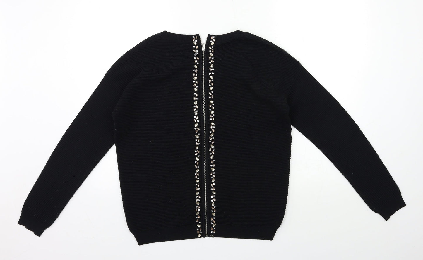 NEXT Womens Black  Knit Pullover Jumper Size 10