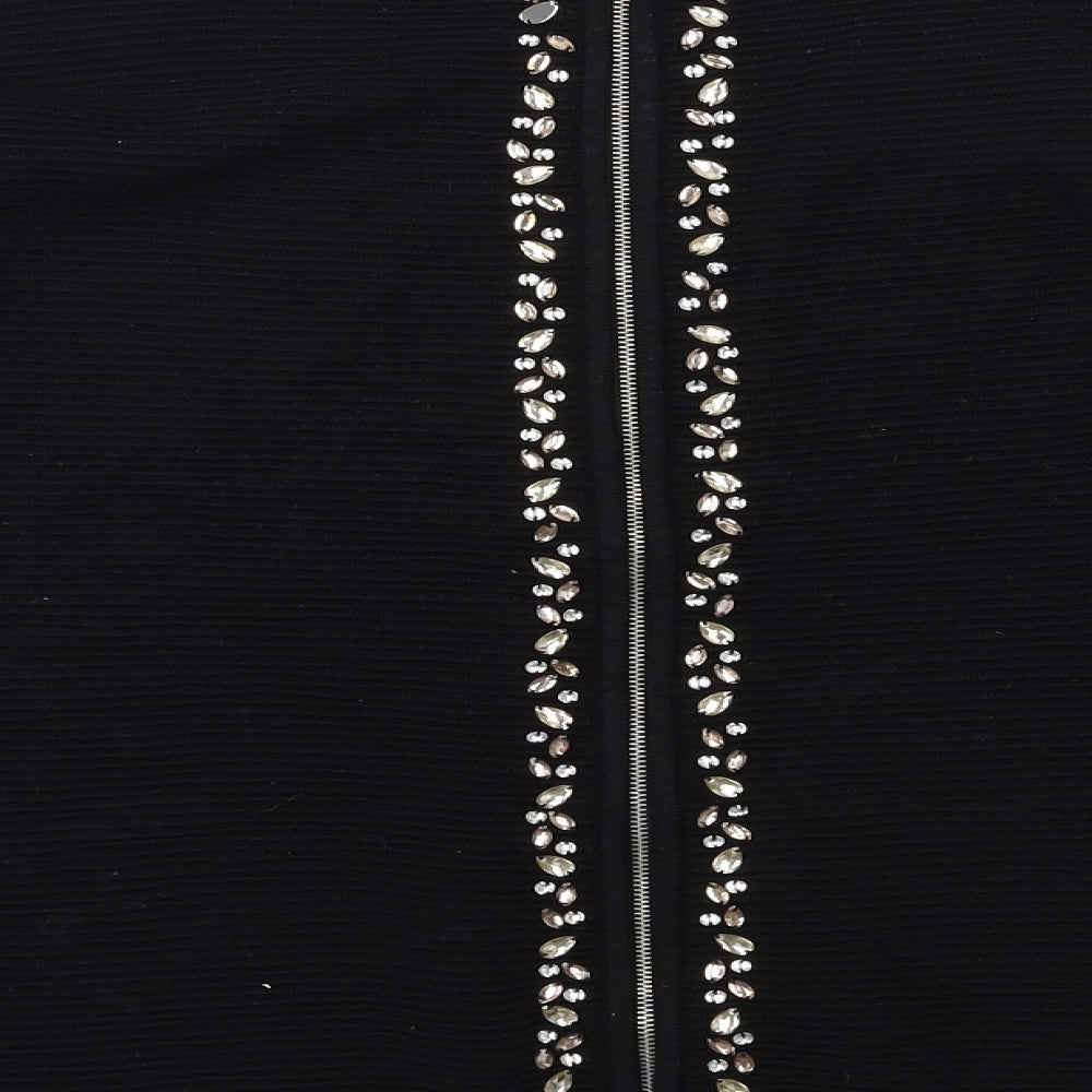 NEXT Womens Black  Knit Pullover Jumper Size 10