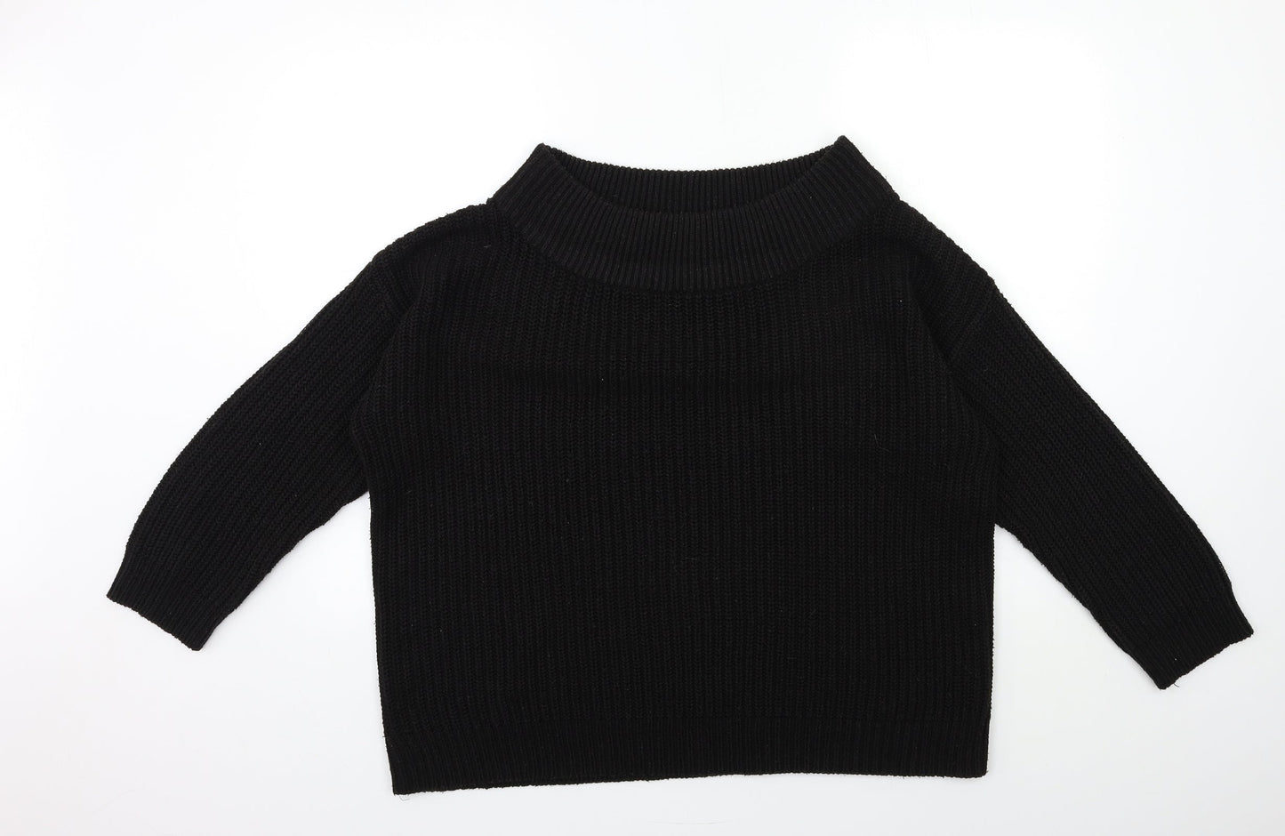 New Look Womens Black  Knit Pullover Jumper Size L