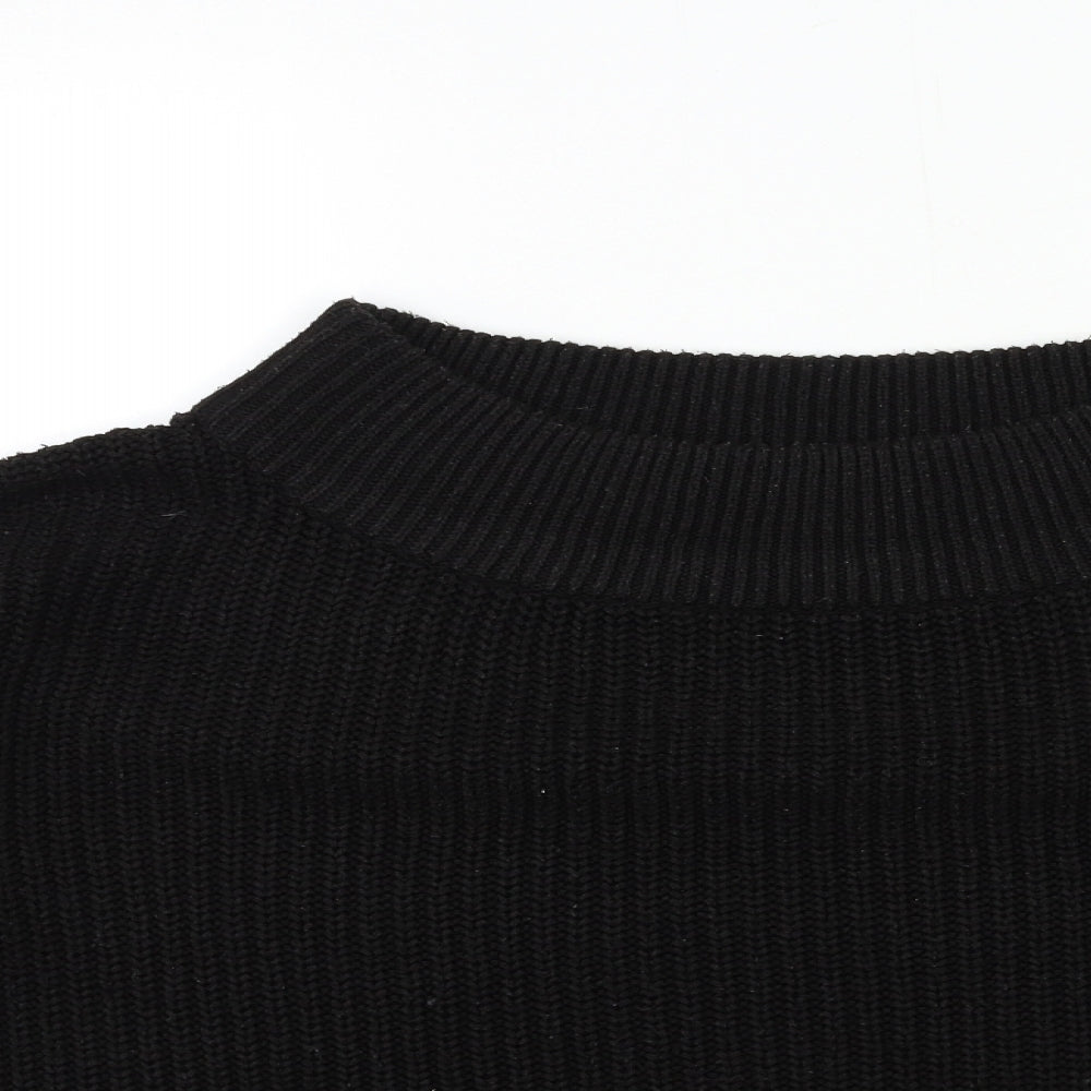 New Look Womens Black  Knit Pullover Jumper Size L