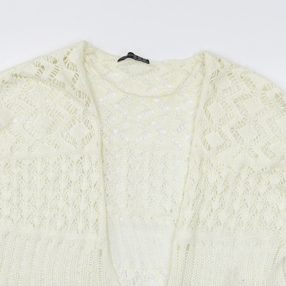 Atmosphere Womens Ivory  Knit Cardigan Jumper Size XS