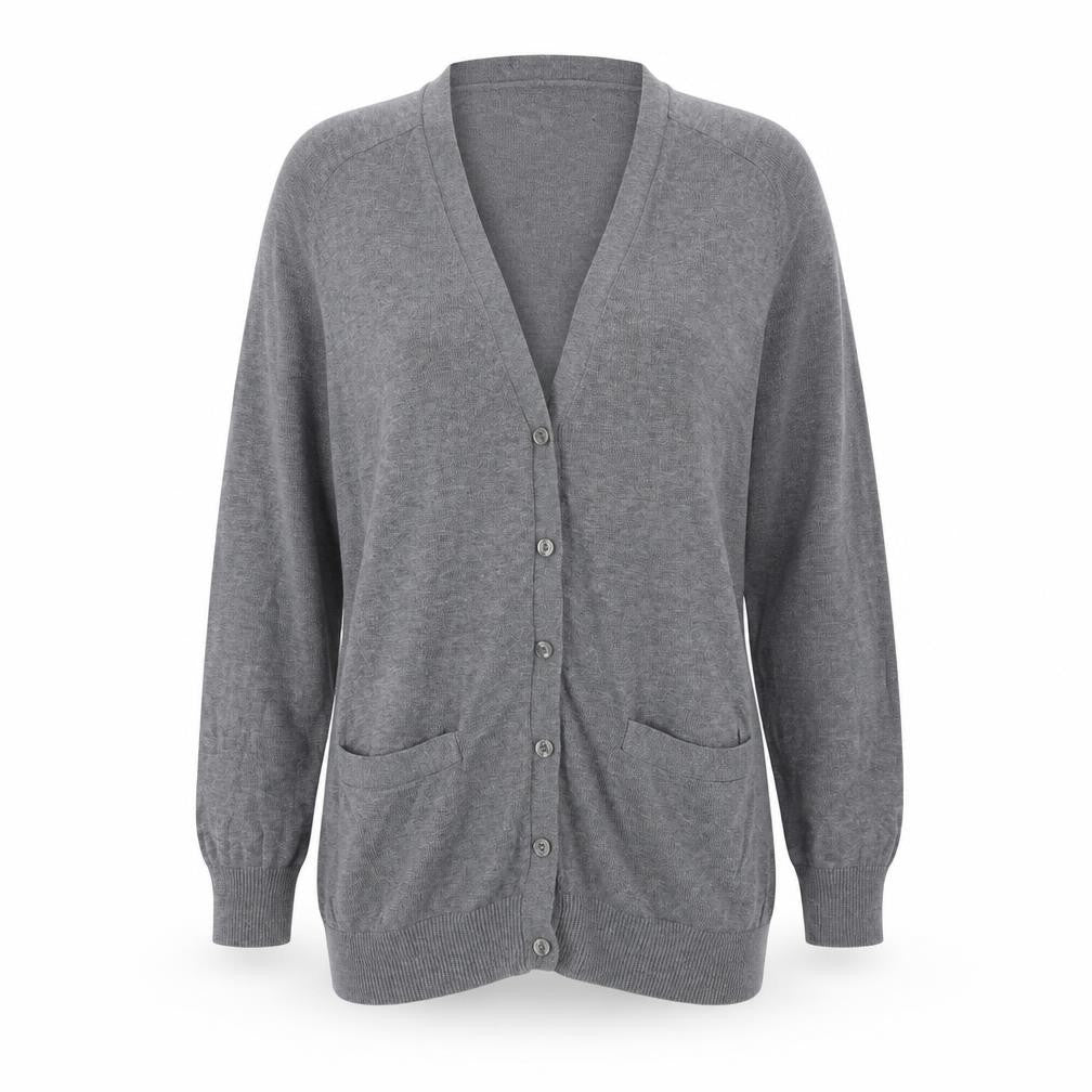 H&M Womens Grey  Knit Cardigan Jumper Size M
