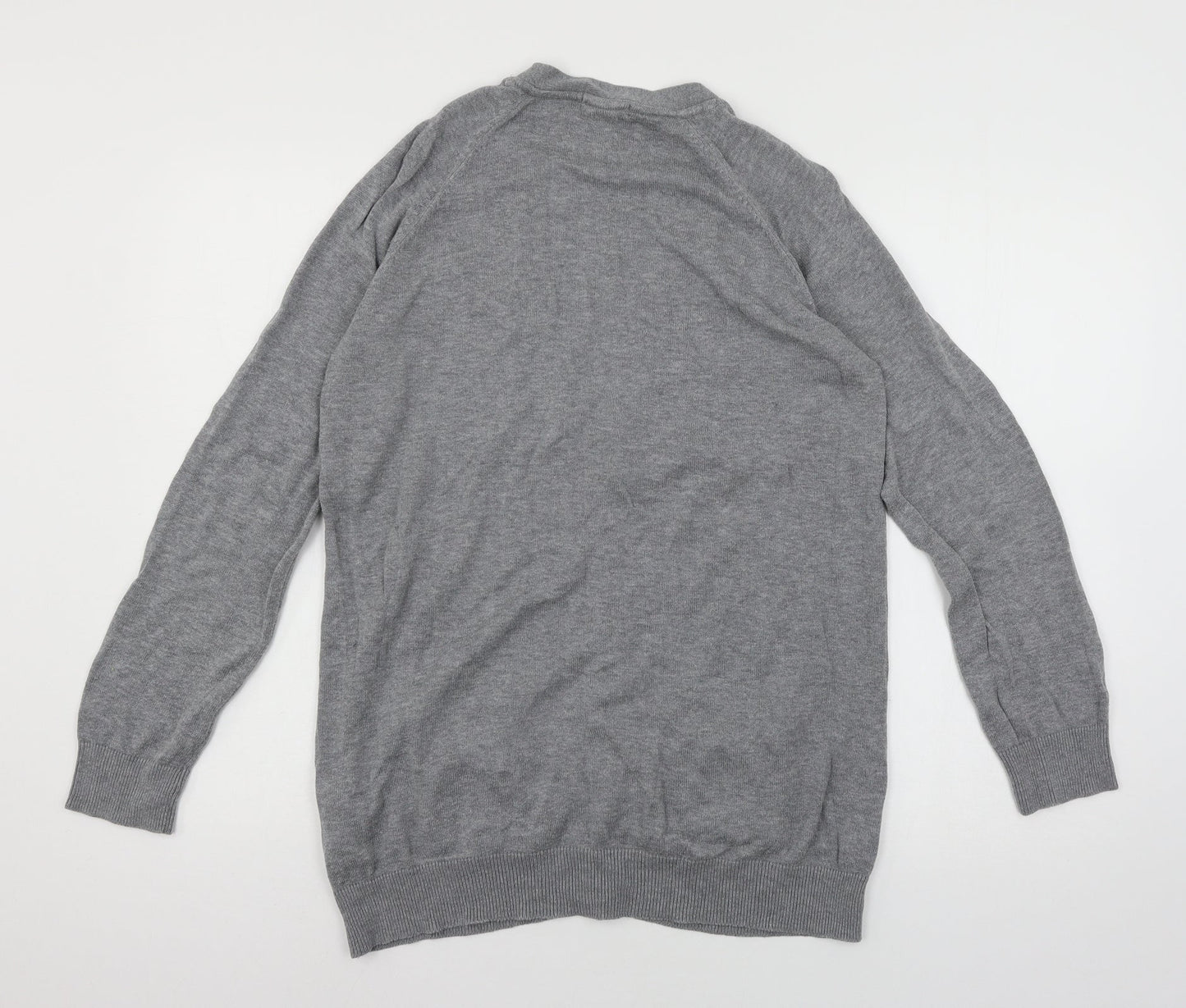 H&M Womens Grey  Knit Cardigan Jumper Size M