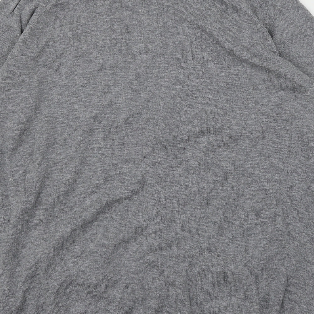 H&M Womens Grey  Knit Cardigan Jumper Size M