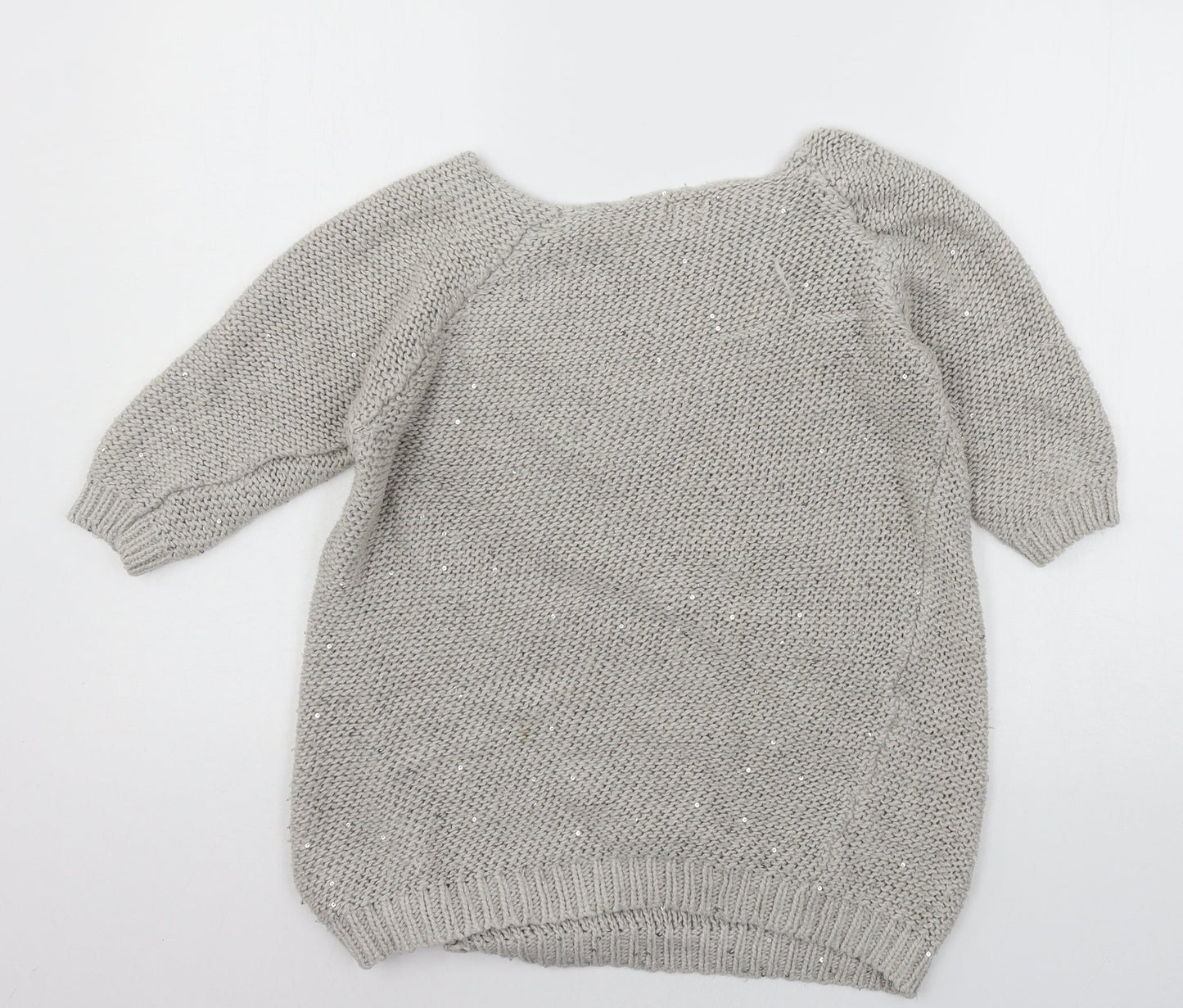 River Island Womens Grey  Knit Pullover Jumper Size 10
