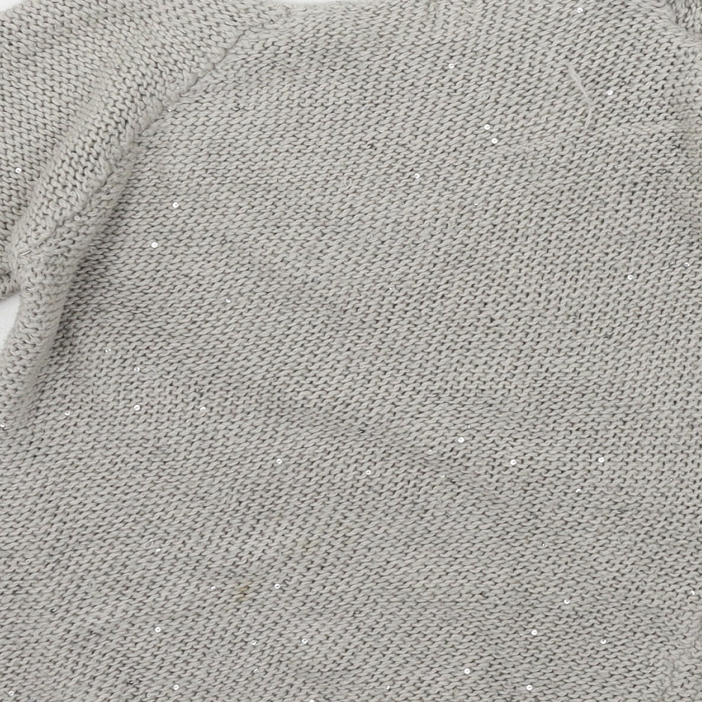 River Island Womens Grey  Knit Pullover Jumper Size 10