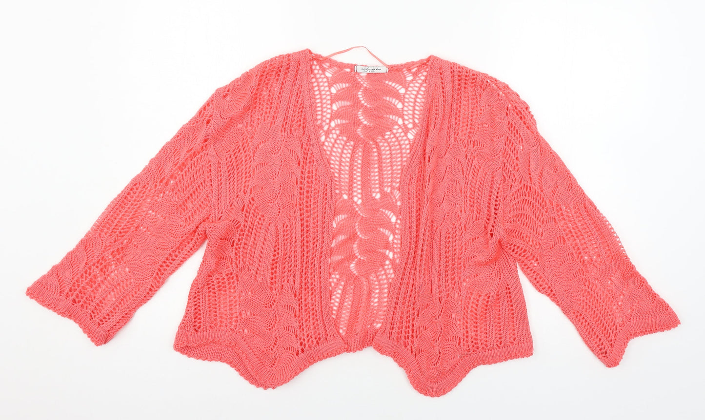 Simply Stock Shop Womens Pink  Knit Cardigan Jumper Size L