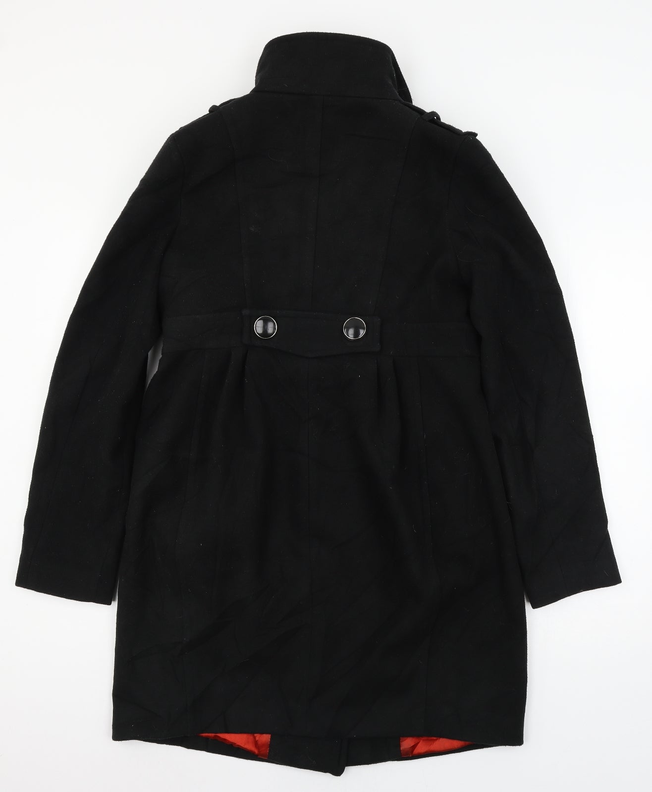 River Island Womens Black   Overcoat Coat Size 12