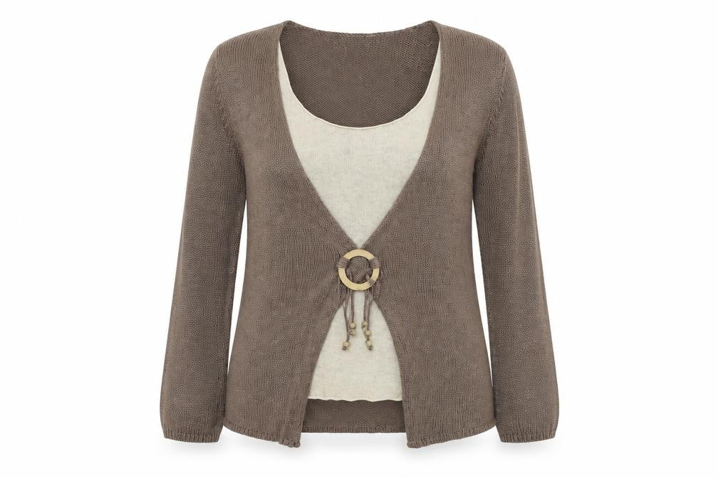 Marks and Spencer Womens Brown  Knit Pullover Jumper Size 14