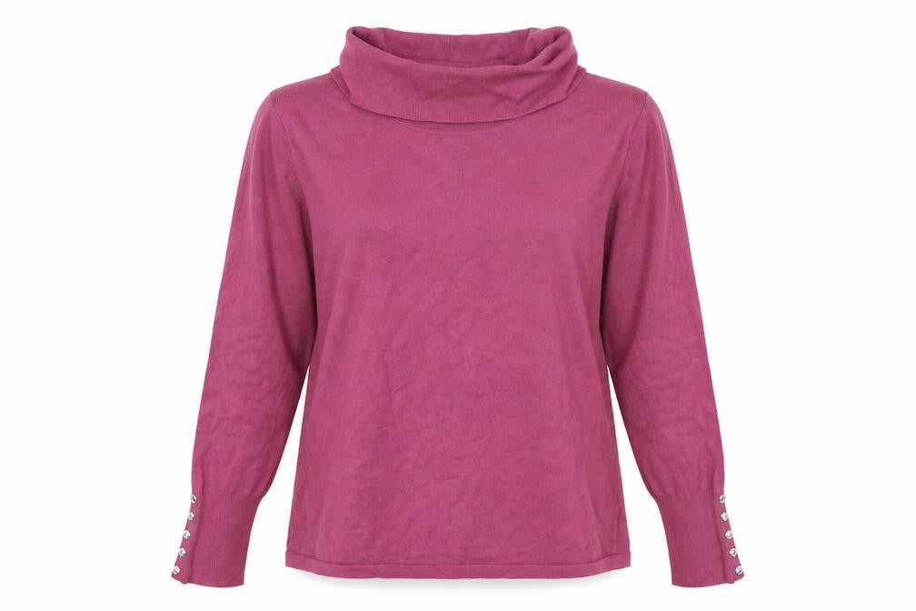Mitzy Womens Pink  Knit Pullover Jumper Size XL