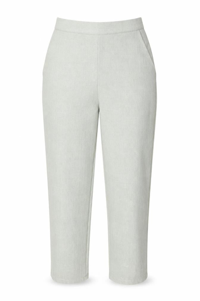 Prwrn Womens Green   Cropped Trousers Size 8 L22 in
