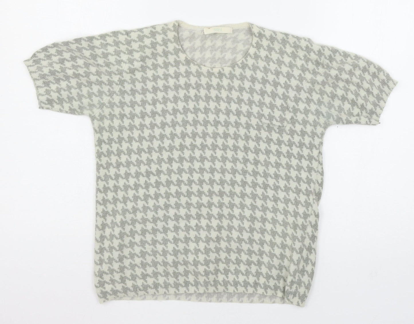 Marks and Spencer Womens Grey  Knit Basic T-Shirt Size 14