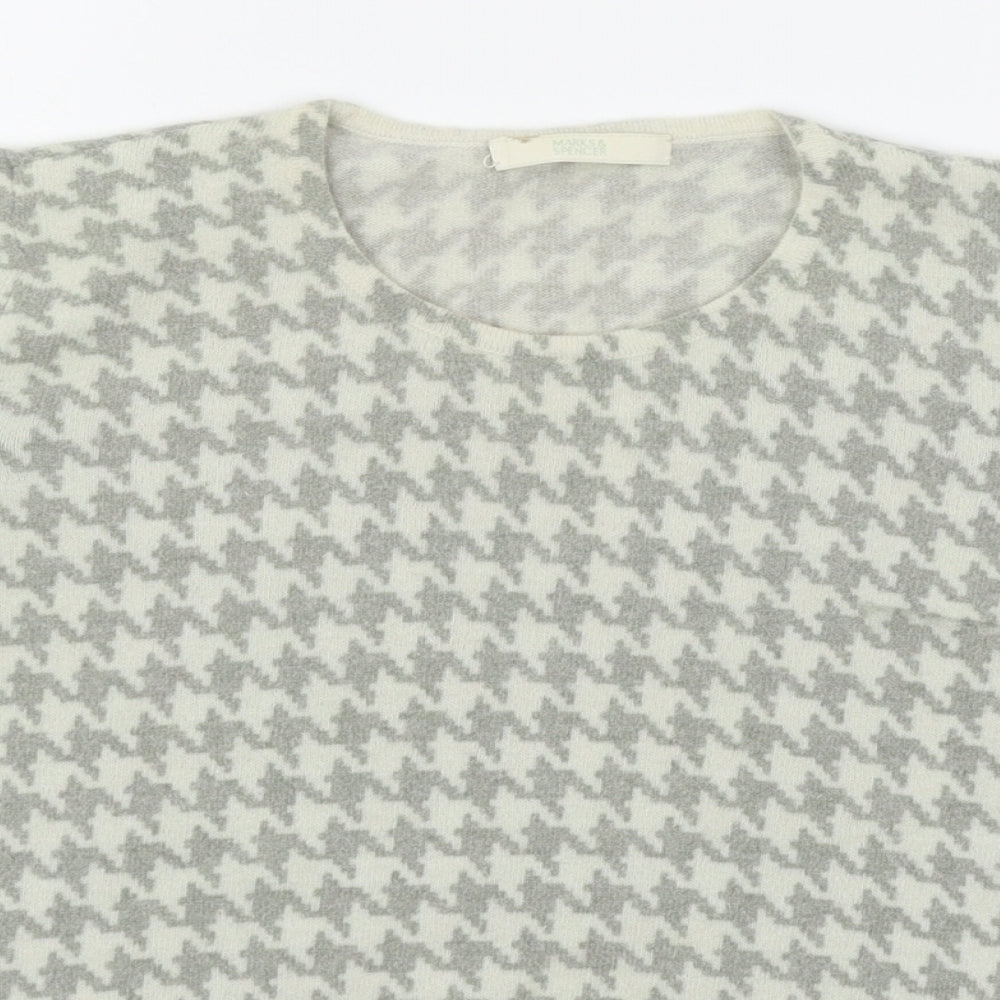 Marks and Spencer Womens Grey  Knit Basic T-Shirt Size 14