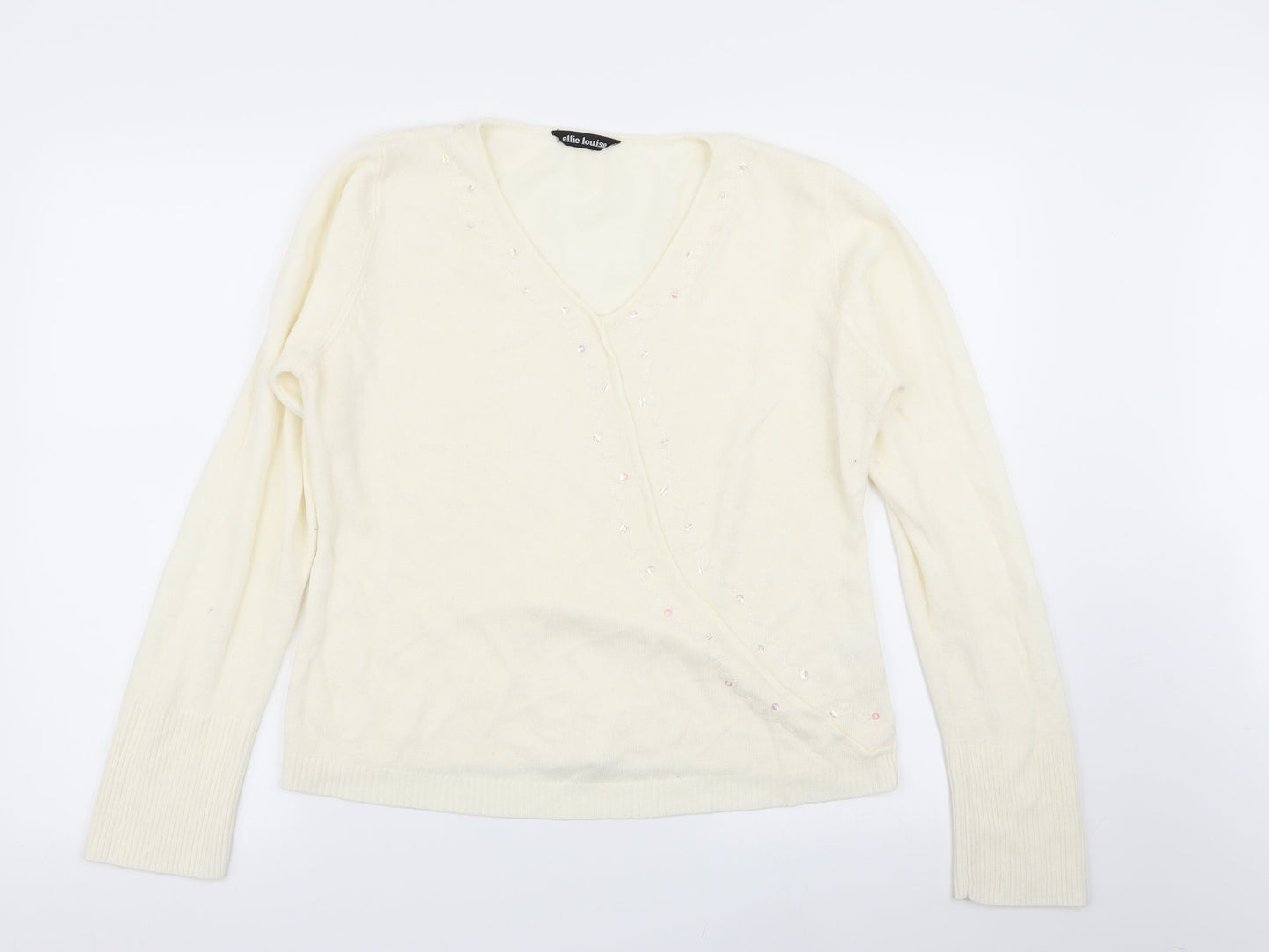 ellie louise Womens Ivory   Pullover Jumper Size 2XL