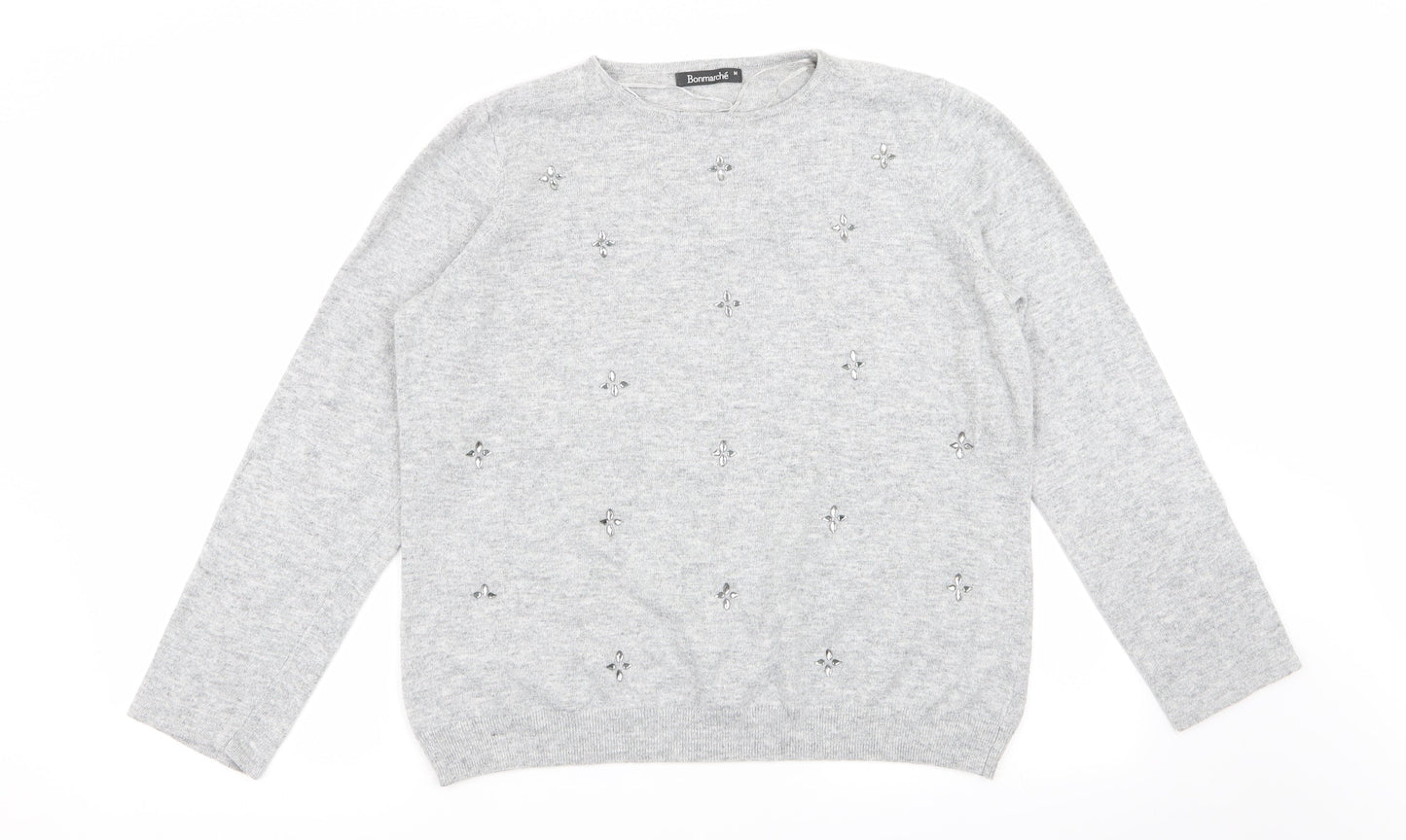 bonmarche Womens Grey   Pullover Jumper Size M