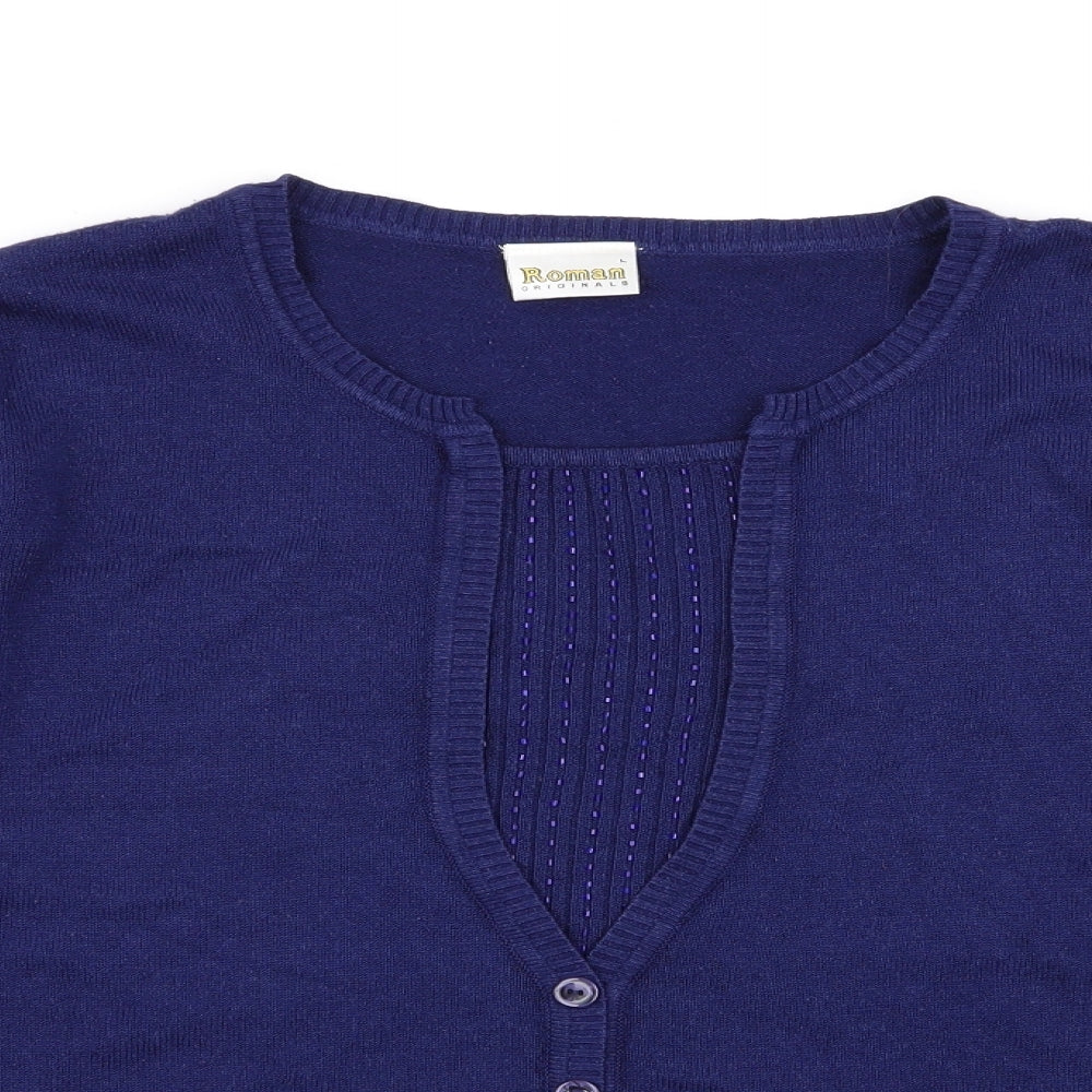 Roman Womens Blue   Pullover Jumper Size L