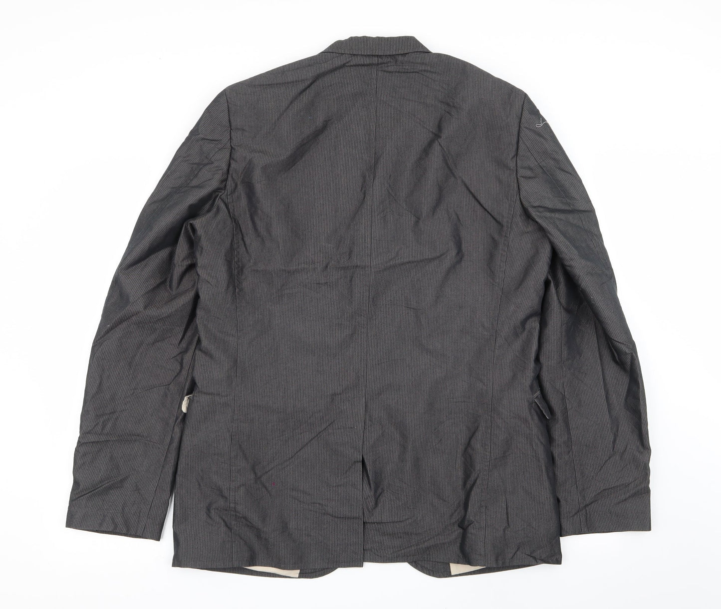 industrial exile system Mens Grey Striped  Jacket Blazer Size 40