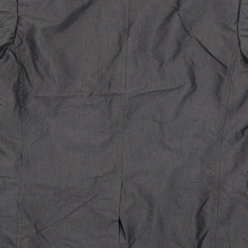industrial exile system Mens Grey Striped  Jacket Blazer Size 40