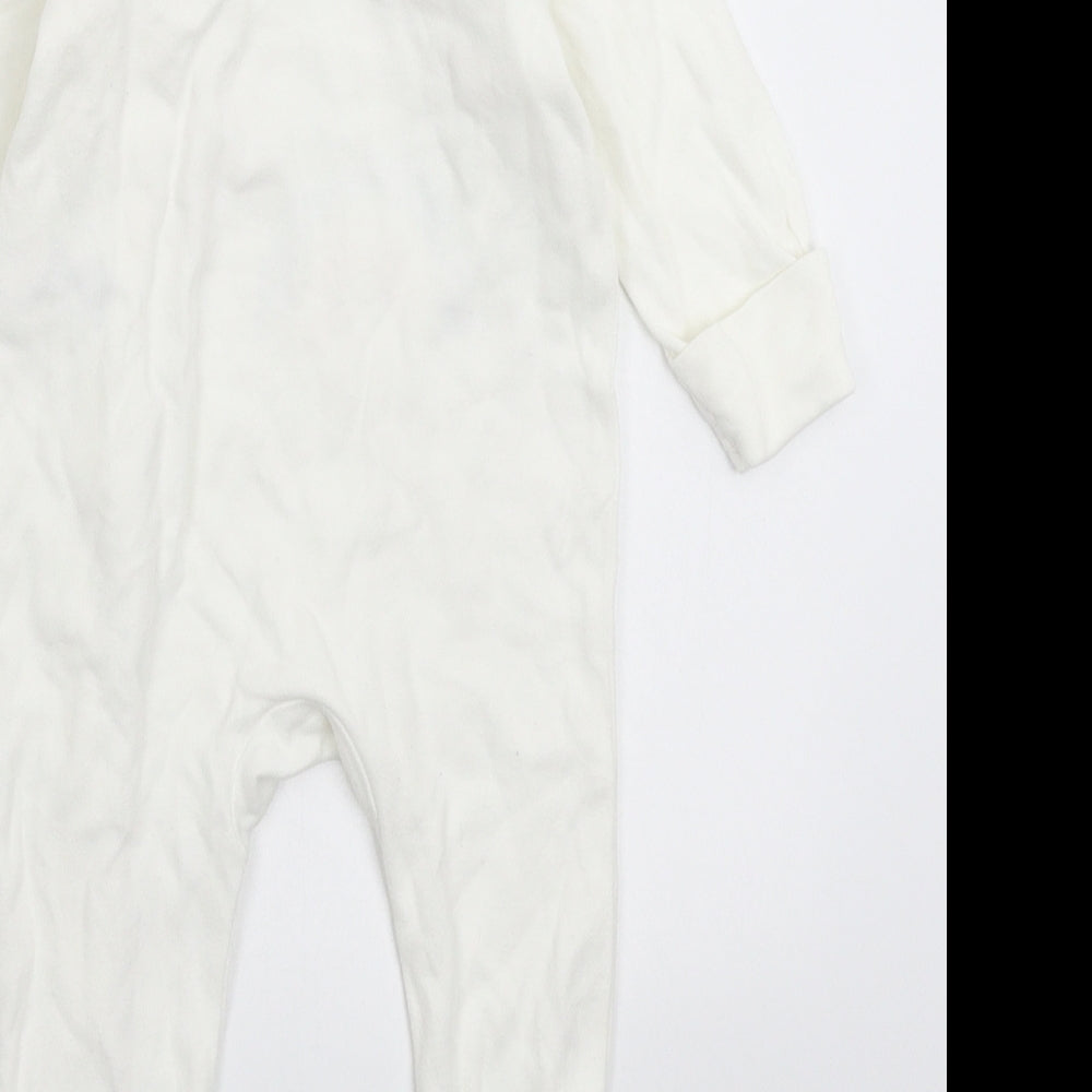 Marks and Spencer Baby White   Babygrow One-Piece Size 3-6 Months