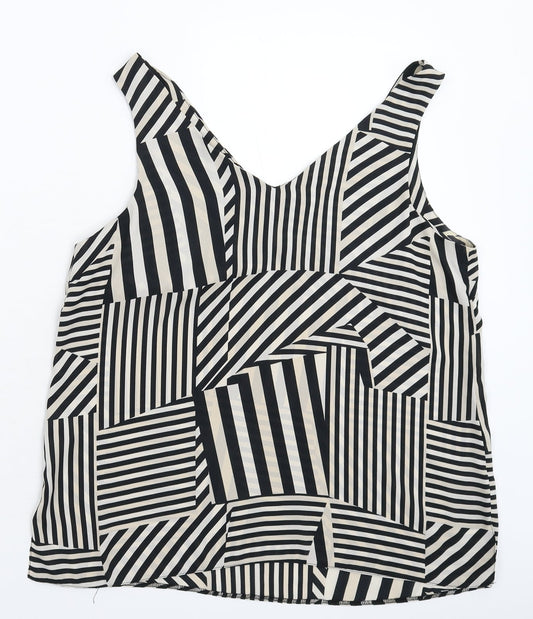 Wallis Womens Multicoloured Geometric  Basic Tank Size 14
