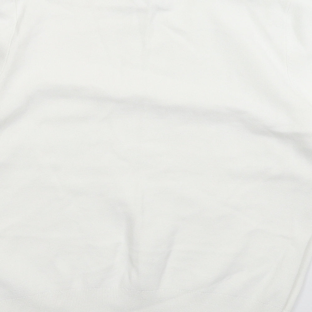 H&M Womens White  Knit Pullover Jumper Size S