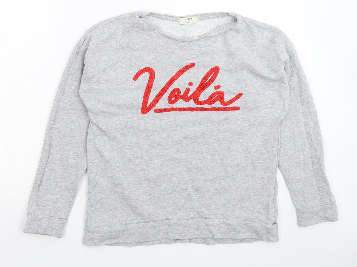Papaya Womens Grey   Pullover Sweatshirt Size M