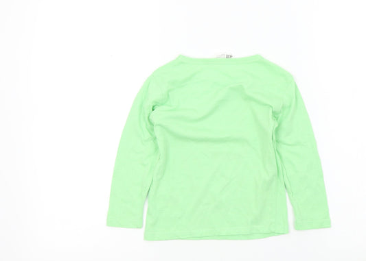 H&M Boys Green Colourblock  Basic T-Shirt Size 2-3 Years  - dinasour