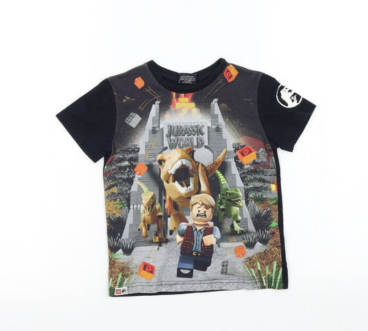 NEXT Boys Black Colourblock  Basic T-Shirt Size 4 Years  - LEGO