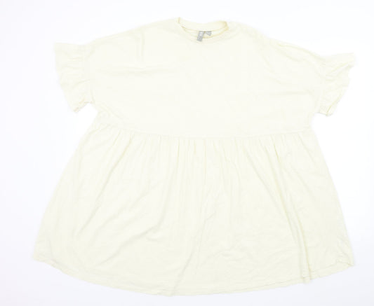 ASOS Womens Beige Colourblock  Basic T-Shirt Size 6