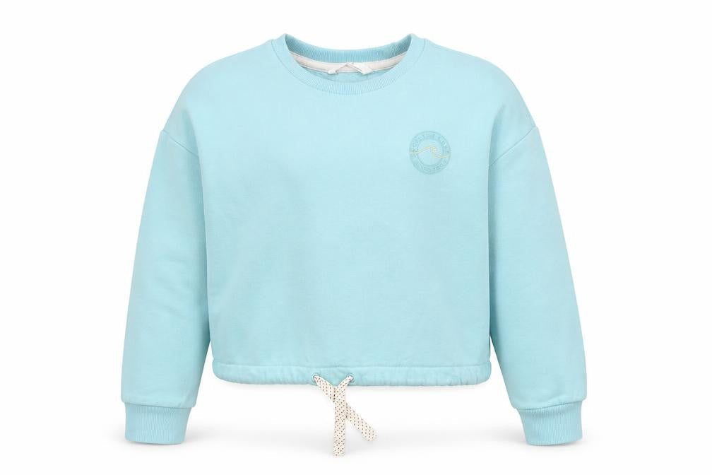 M&S Girls Blue Colourblock  Pullover Sweatshirt Size 9-10 Years