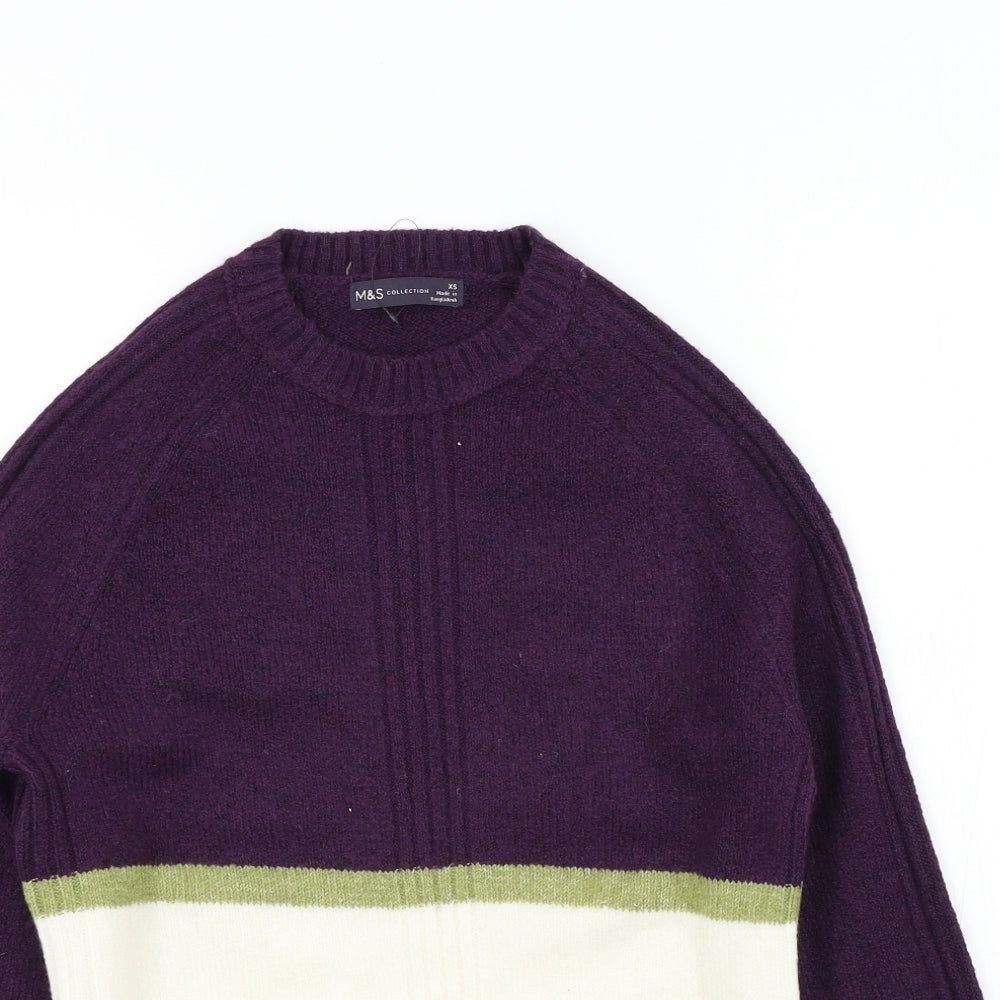 M&S Womens Purple   Pullover Jumper Size XS