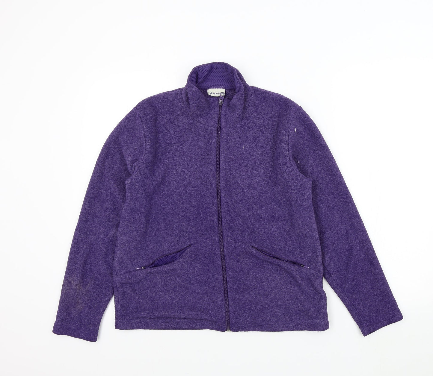 Joie De Vivre Womens Purple   Full Zip Jumper Size M