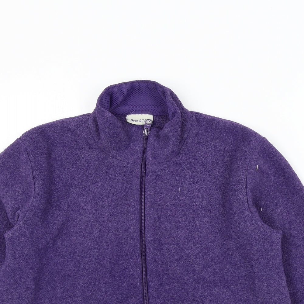 Joie De Vivre Womens Purple   Full Zip Jumper Size M