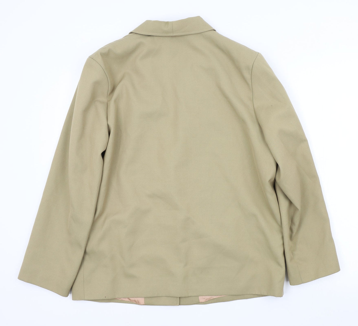 PAUL VADIM Womens Beige   Jacket Blazer Size 14