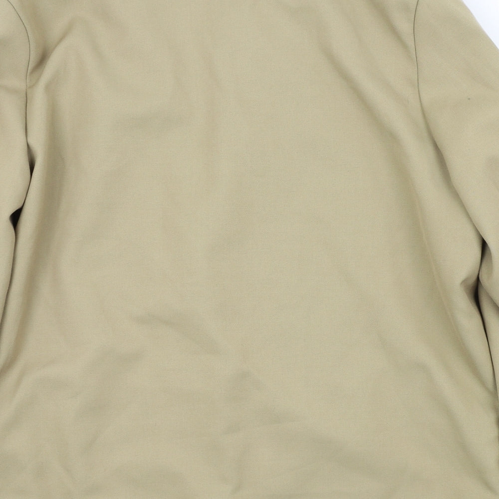 PAUL VADIM Womens Beige   Jacket Blazer Size 14