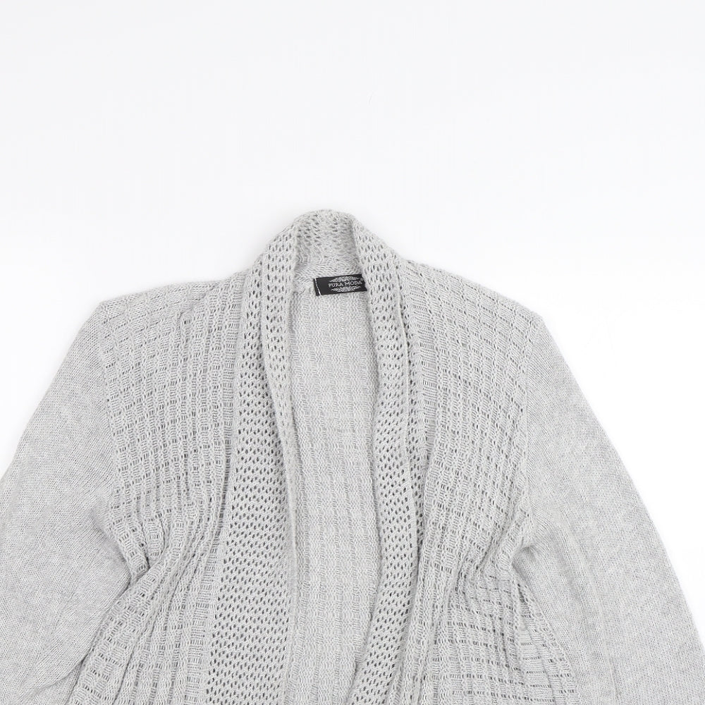 Pura Moda Womens Grey   Cardigan Jumper Size L
