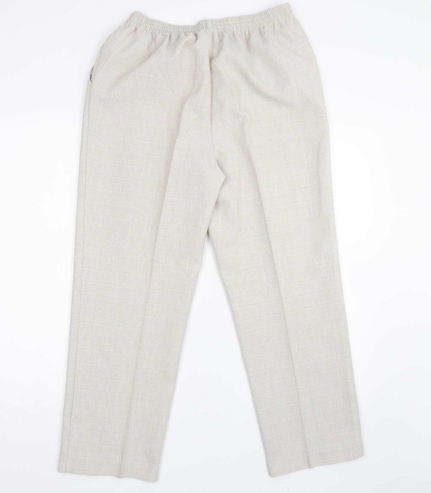 M&S Womens Beige   Carrot Trousers Size 14 L26 in