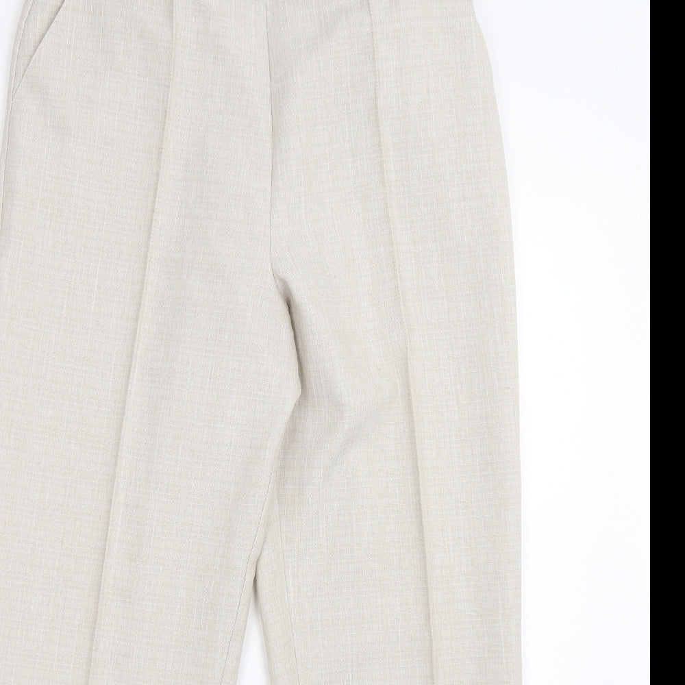 M&S Womens Beige   Carrot Trousers Size 14 L26 in