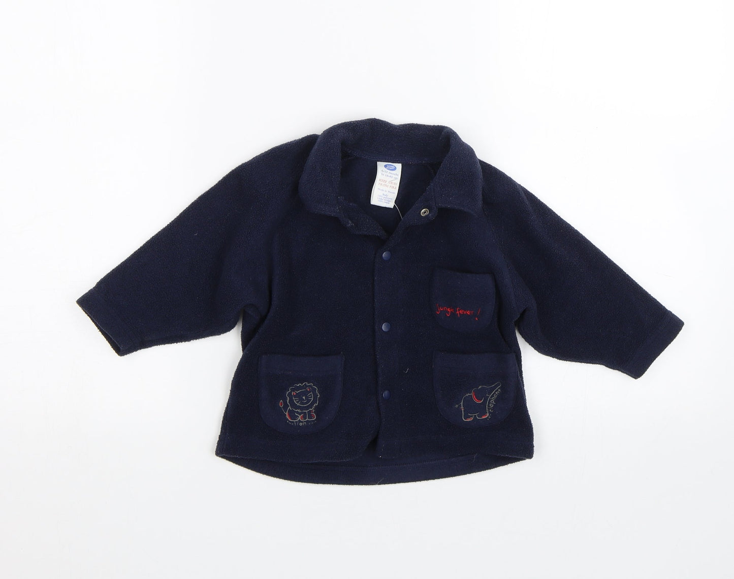 Boots Baby Blue  Fleece Full Zip Jumper Size 6-9 Months  - Animals