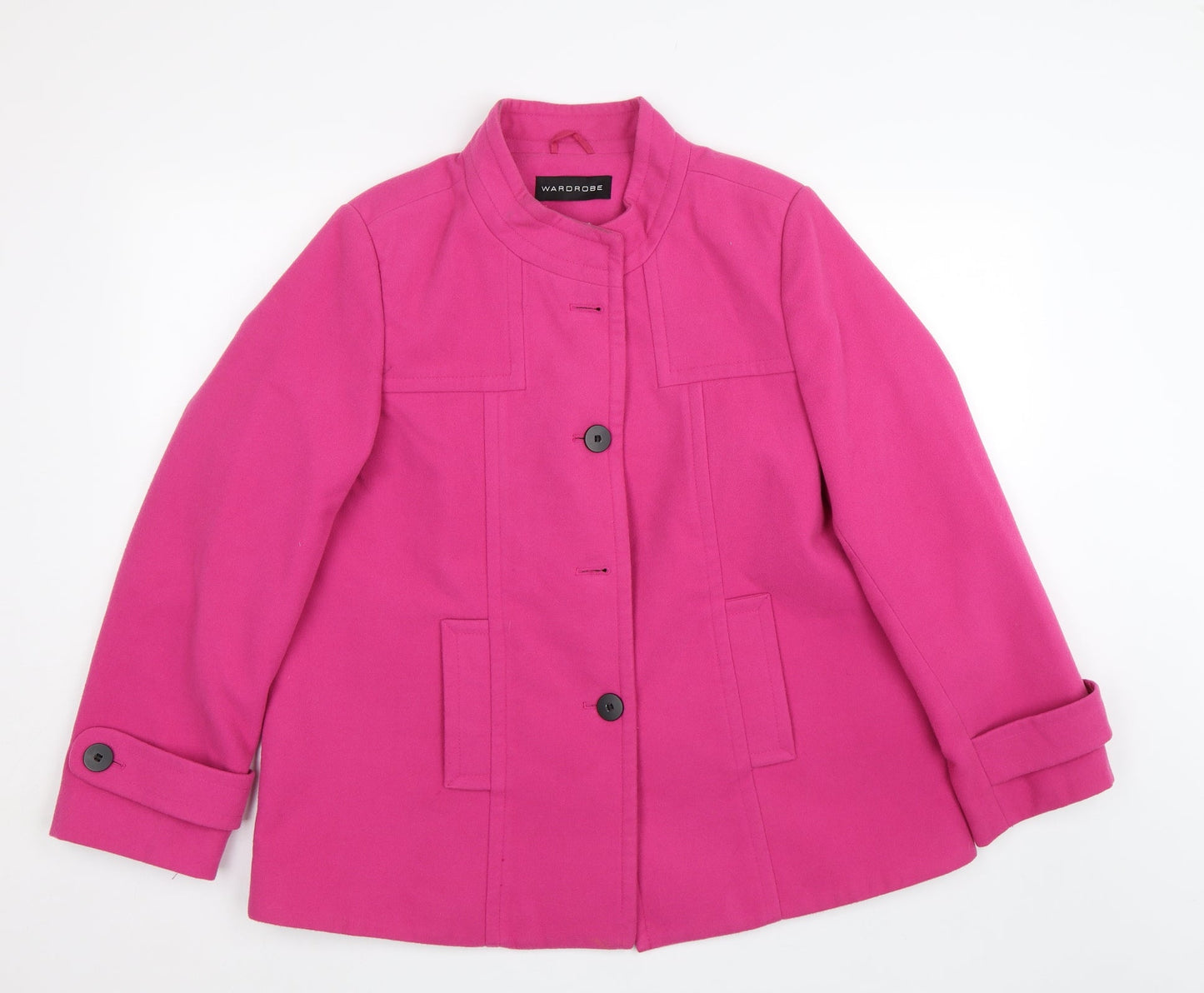 Warehouse Womens Pink   Overcoat Coat Size 14