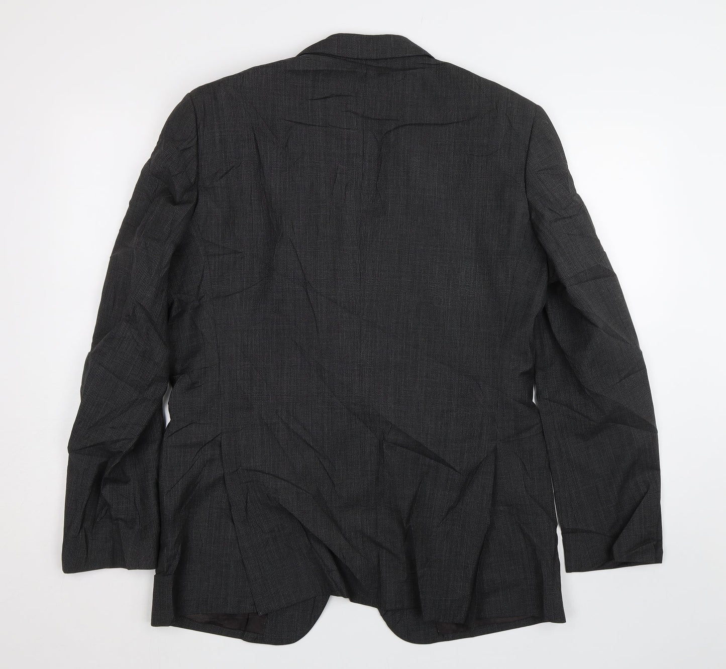 M&S Mens Grey Check  Jacket Suit Size 40