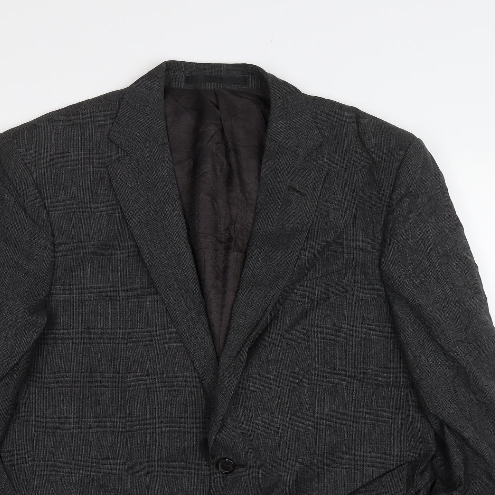 M&S Mens Grey Check  Jacket Suit Size 40