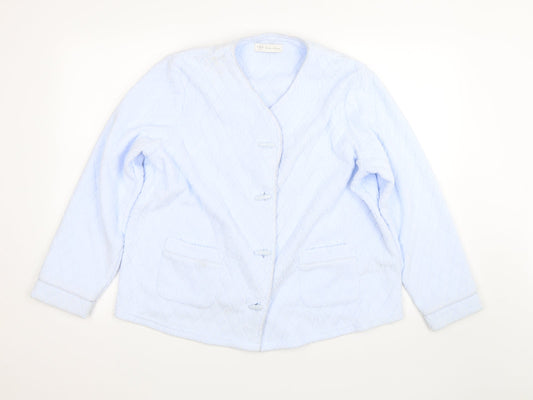 M&S Womens Blue Argyle/Diamond  Top Pyjama Top Size 12
