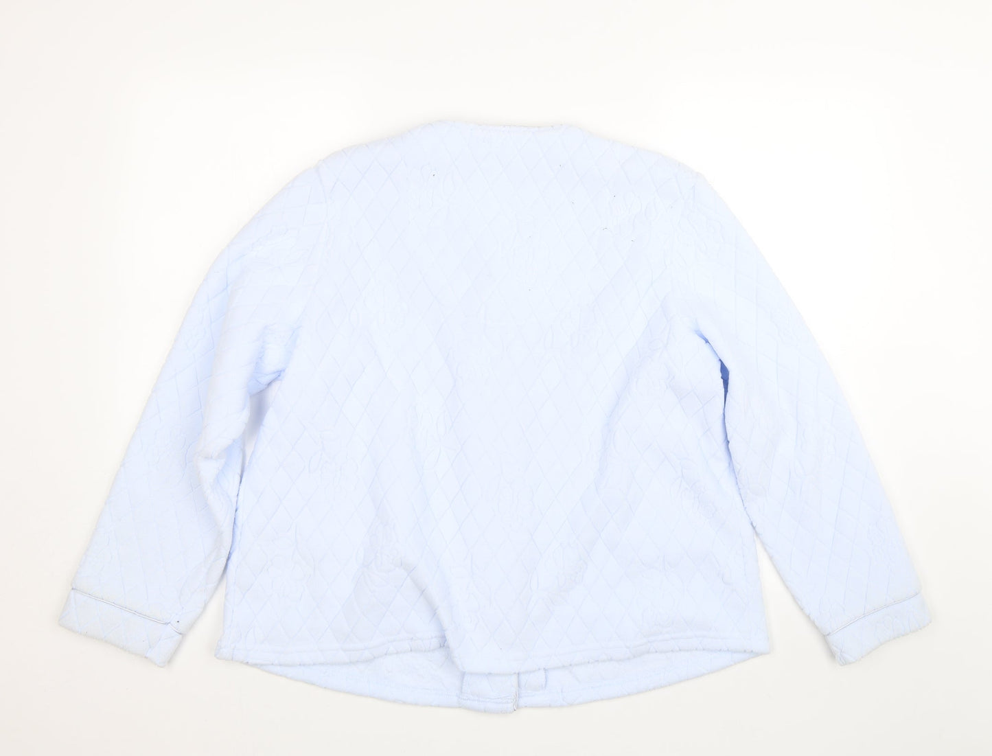 M&S Womens Blue Argyle/Diamond  Top Pyjama Top Size 12
