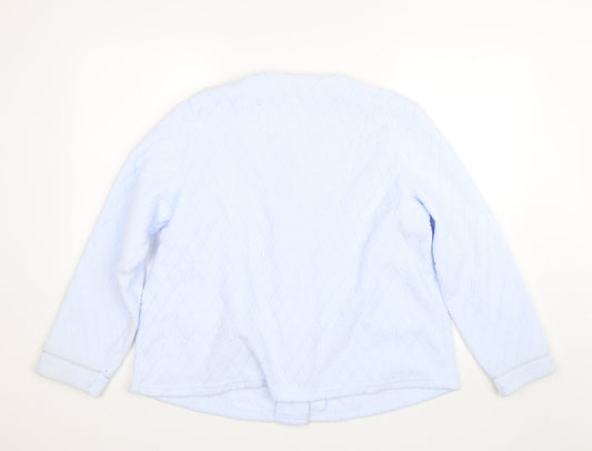 M&S Womens Blue Argyle/Diamond  Top Pyjama Top Size 12