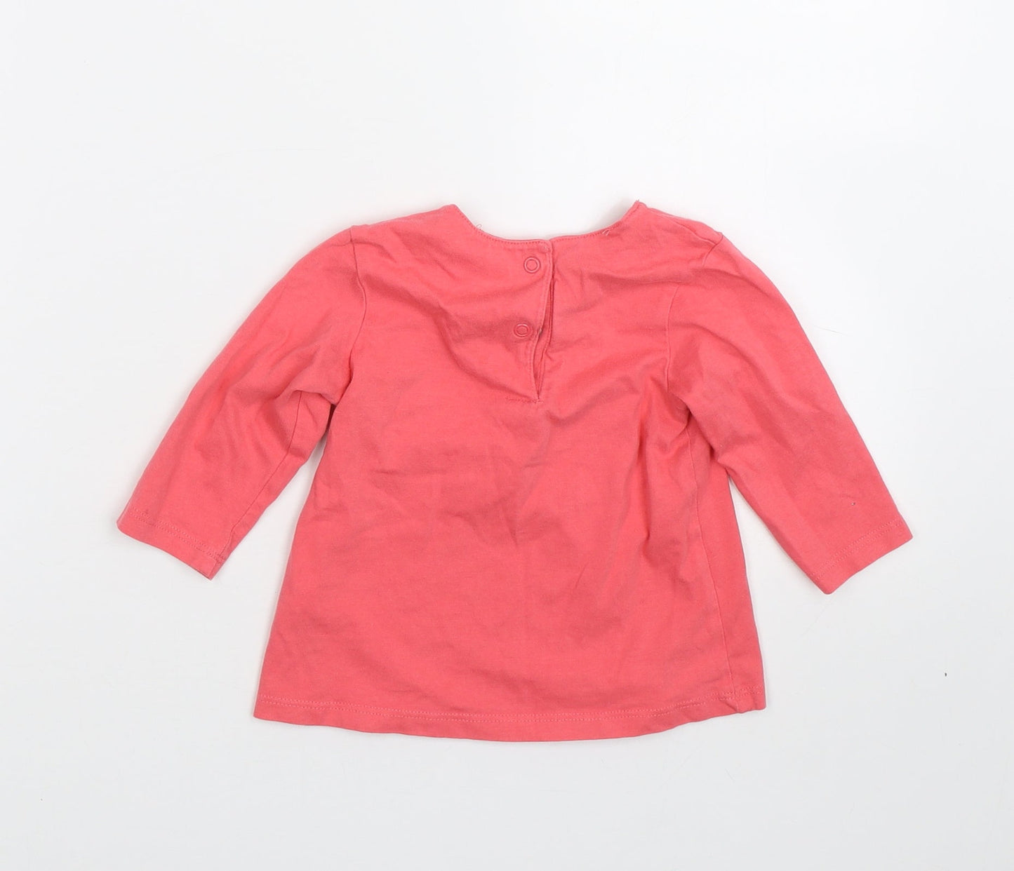 M&S Girls Pink   Basic T-Shirt Size 6-9 Months